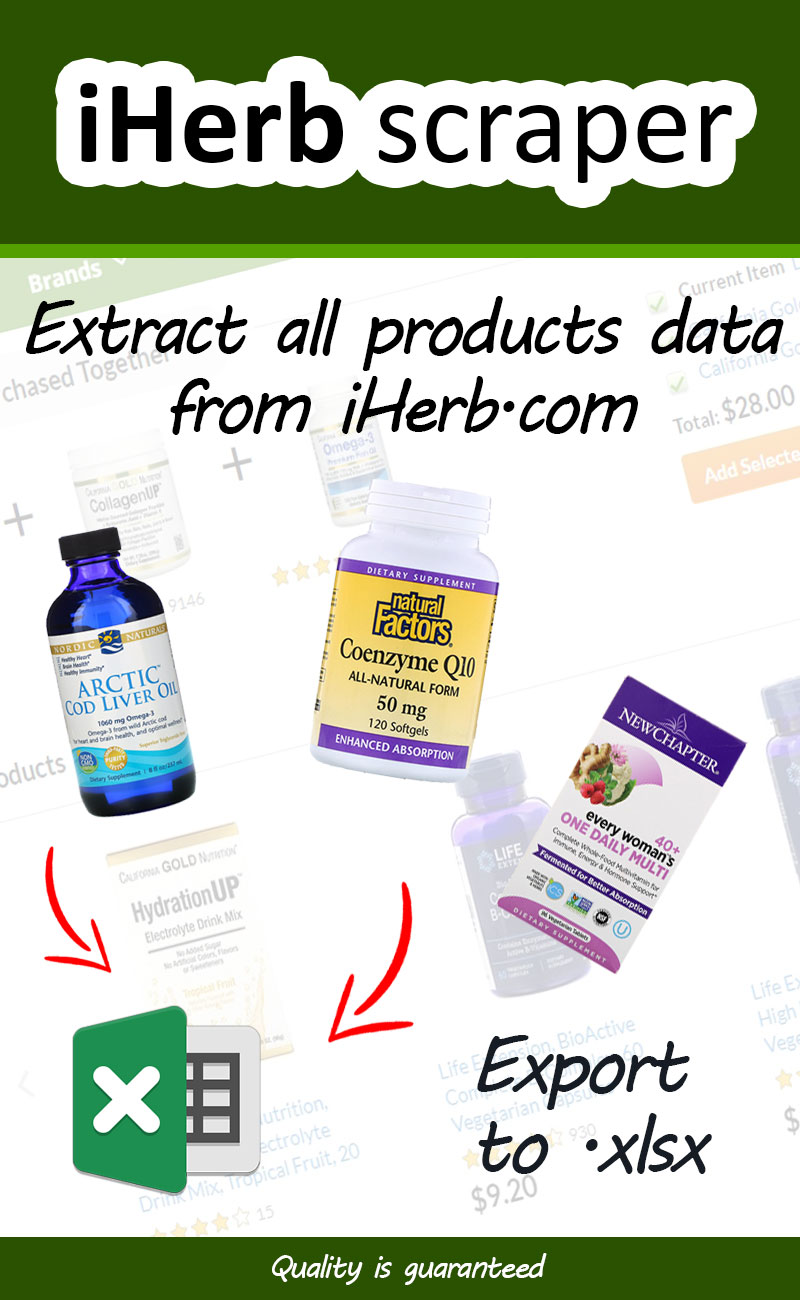 iHerb.com scraper - scrape data from iHerb product pages