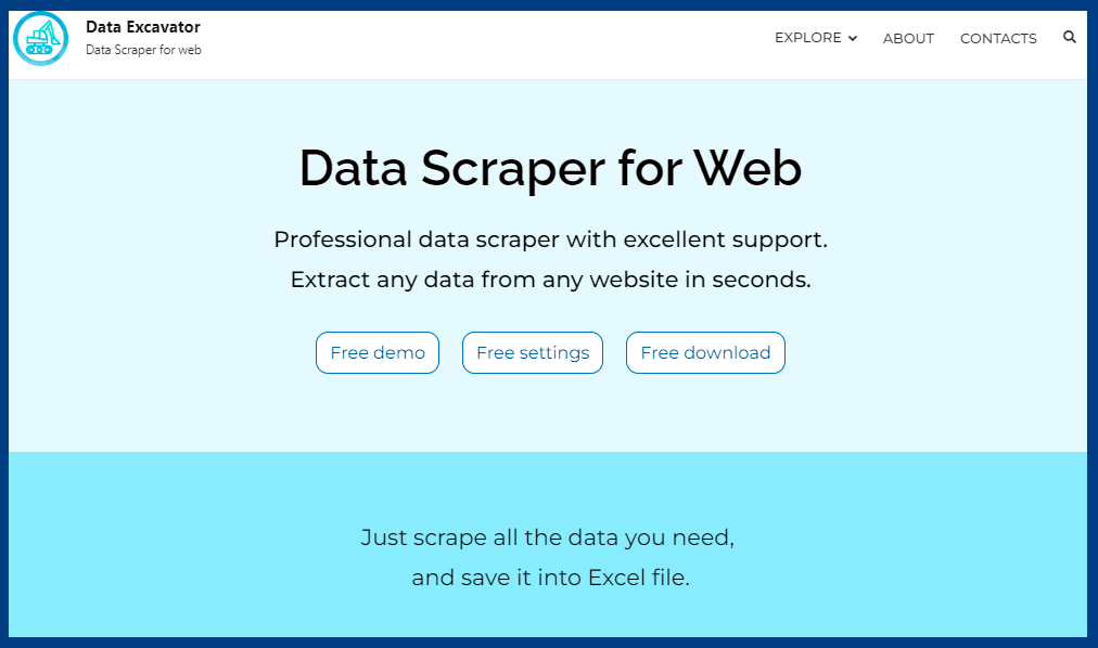 Data Excavator is everything you need to work with data, processing and scraping