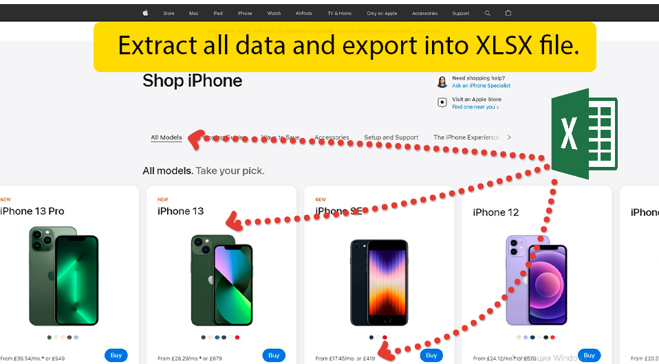 Apple Store data scraper - extract data about all Apple products