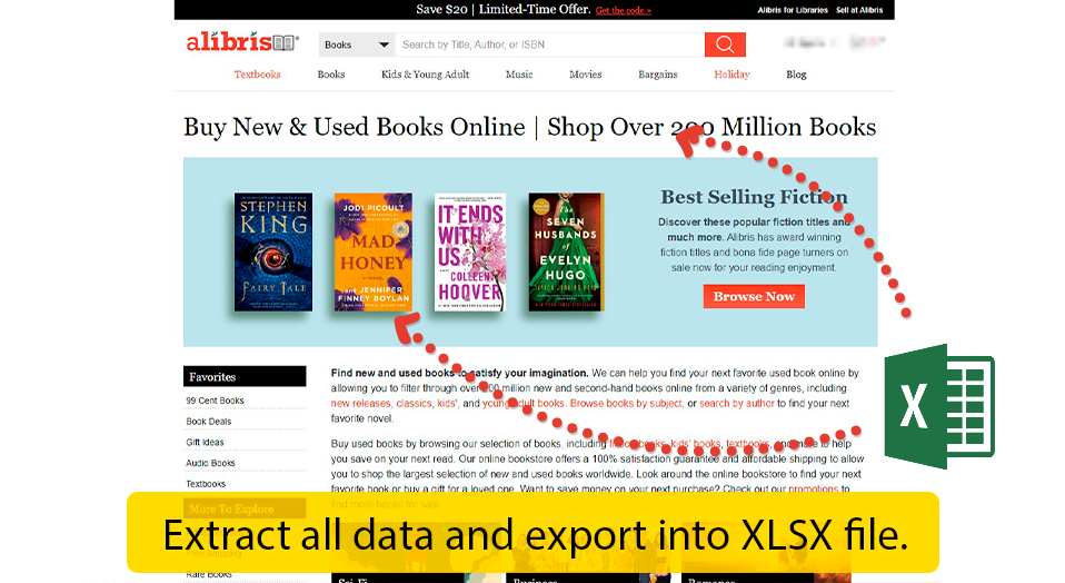 Alibris data scraper - extract data about books