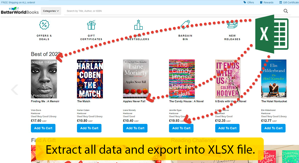 BetterWorldBooks data scraper - extract data about books